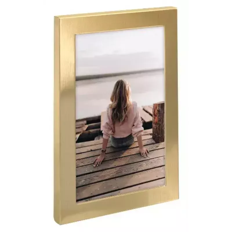 Moldura individual Hama Riva dourado alumínio 140x190mm