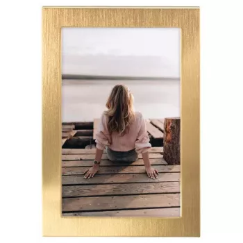Moldura individual Hama Riva dourado alumínio 140x190mm