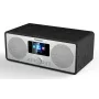 Rádio portátil Panasonic RF-D40EG-K — Sintonizador digital, FM 87,5–108 MHz, 6 W RMS, LCD 2,4 polegadas, Wi‑Fi/Wi‑Fi 4, antena externa, preto