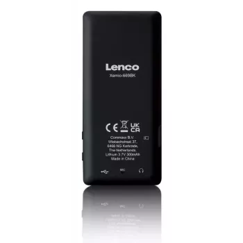Leitor de MP3 Lenco Xemio-669BK 8 GB preto LCD 18h de reprodução