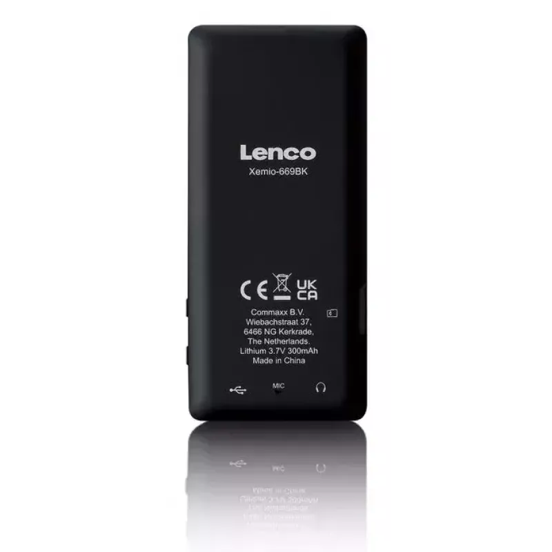 Leitor de MP3 Lenco Xemio-669BK 8 GB preto LCD 18h de reprodução