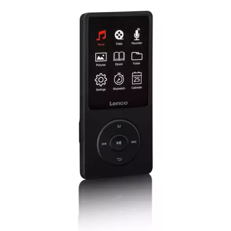 Leitor de MP3 Lenco Xemio-669BK 8 GB preto LCD 18h de reprodução