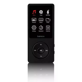 Leitor de MP3 Lenco Xemio-669BK 8 GB preto LCD 18h de reprodução