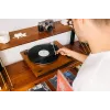 Gira-discos de áudio de acionamento por correia Lenco LS-55WA madeira semiautomático USB Bluetooth