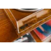 Gira-discos de áudio de acionamento por correia Lenco LS-55WA madeira semiautomático USB Bluetooth