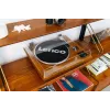 Gira-discos de áudio de acionamento por correia Lenco LS-55WA madeira semiautomático USB Bluetooth