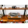 Gira-discos de áudio de acionamento por correia Lenco LS-55WA madeira semiautomático USB Bluetooth