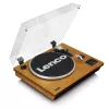 Gira-discos de áudio de acionamento por correia Lenco LS-55WA madeira semiautomático USB Bluetooth