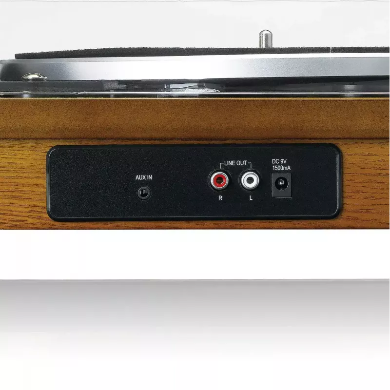 Gira-discos de áudio de acionamento por correia Lenco LS-55WA madeira semiautomático USB Bluetooth