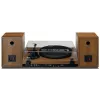 Gira-discos Lenco LS-480WD com amplificador integrado, Bluetooth, acionamento por correia, 33/45 rpm, 2×30W RMS, caixas de madeira
