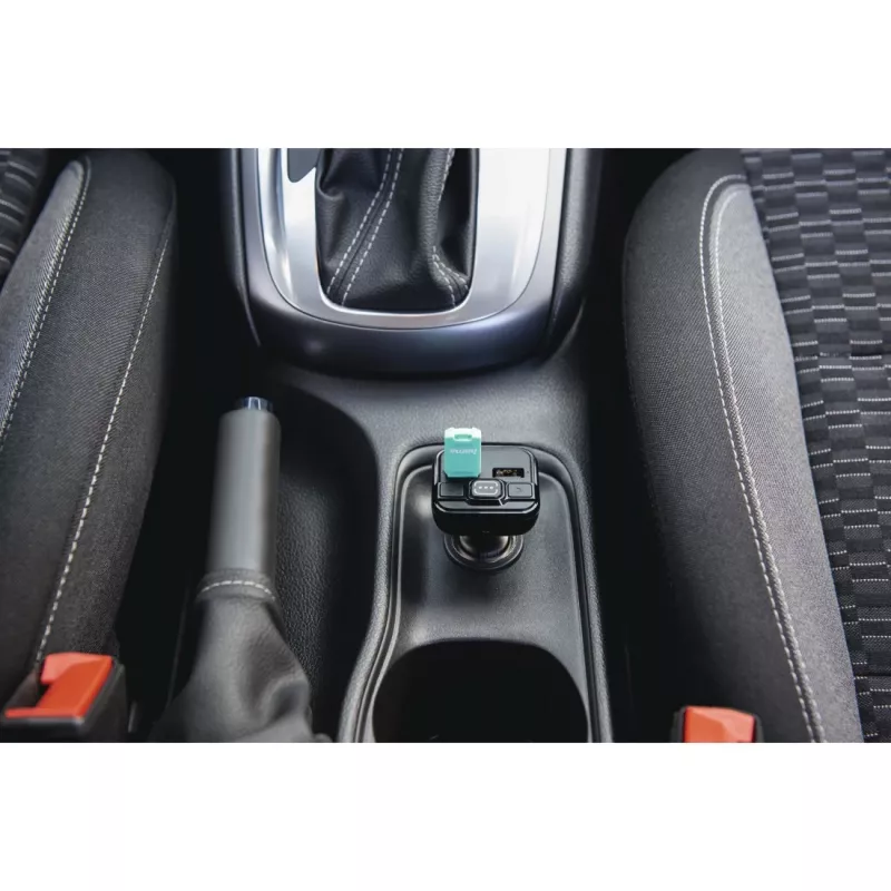 Hama 00014163 transmissor FM / carregador, AUX-IN, USB-IN, preto