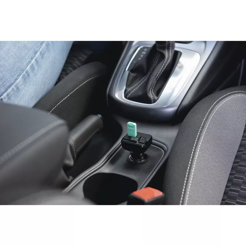 Hama 00014163 transmissor FM / carregador, AUX-IN, USB-IN, preto