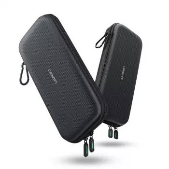 Bolsa de transporte para consola de jogos Ugreen 50974 capa Nintendo EVA (etileno-vinil acetato), Oxford, veludo cinzento