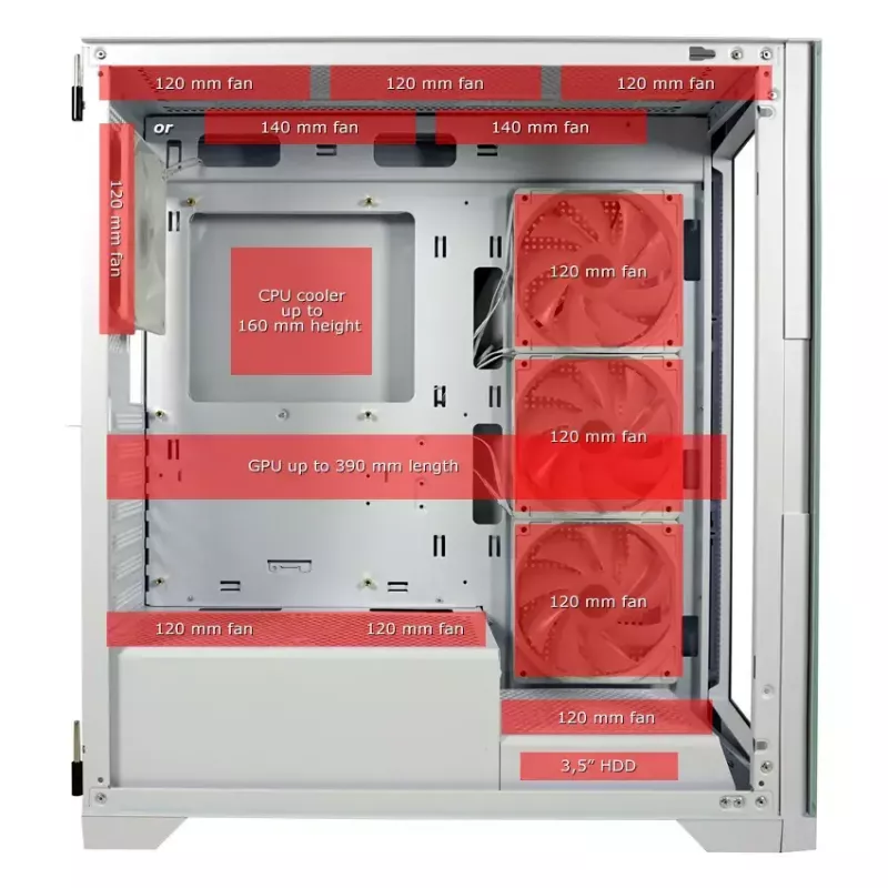 Caixa para PC LC-Power LC-7041B-ON Midi Tower branco