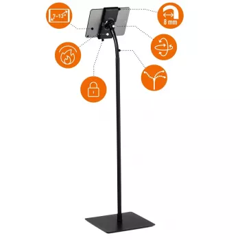 Suporte para tablet Durable 894501 preto metal plástico rotação 360°