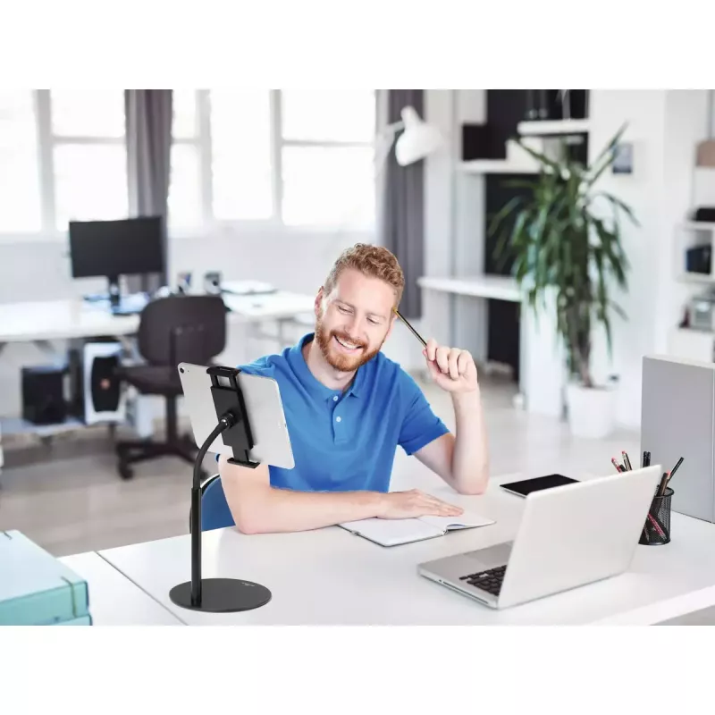 Suporte ativo Durable TWIST COMBI para telemóvel smartphone tablet preto