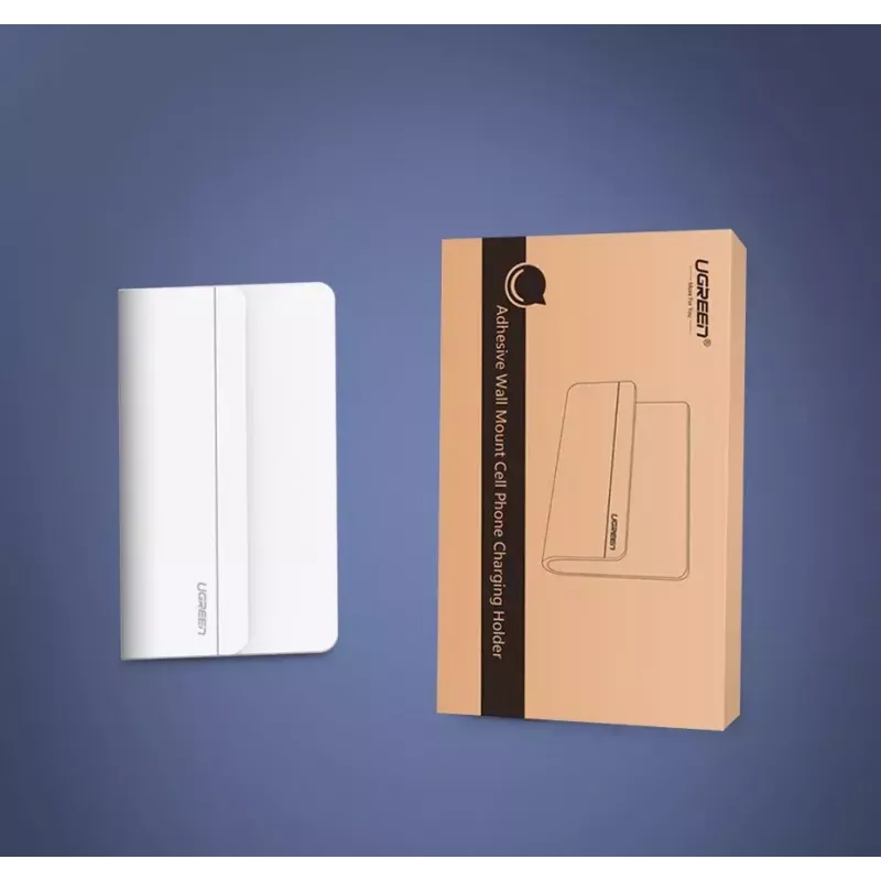 UGREEN 30394 suporte de parede adesivo para carregamento de telemóvel, branco
