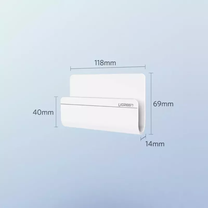 UGREEN 30394 suporte de parede adesivo para carregamento de telemóvel, branco