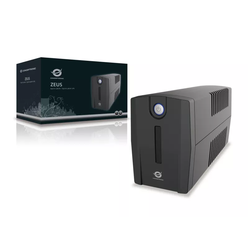 UPS Conceptronic ZEUS 850VA 480W, tomada Schuko, Line-Interactive, 0,85 kVA, 480 W, 220 V, 240 V, 220 V