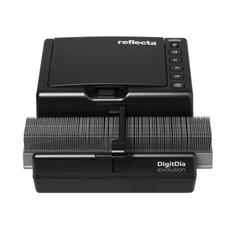 Reflecta DigitDia evolution 65800 scanner de filmes e diapositivos, 35 mm, CMOS, 4608 x 3072 dpi, alimentador automático de 50 diapositivos, HDMI
