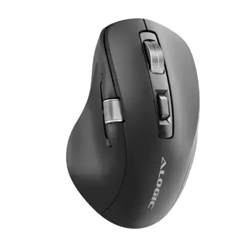Rato sem fios ALOGIC AMBT7KBK — para destros, RF + Bluetooth, 6400 DPI, 7 botões, preto