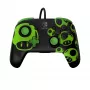 Gamepad PDP REMATCH com fios Controller 1-Up Glow in the Dark para Nintendo Switch, USB, cabo de 3 m, D-pad, botão Home, preto/verde