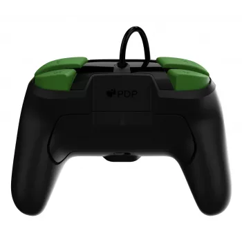 Gamepad PDP REMATCH com fios Controller 1-Up Glow in the Dark para Nintendo Switch, USB, cabo de 3 m, D-pad, botão Home, preto/verde