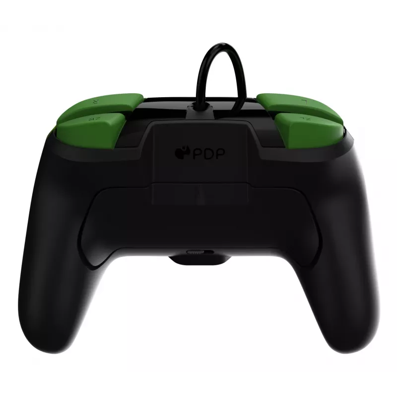 Gamepad PDP REMATCH com fios Controller 1-Up Glow in the Dark para Nintendo Switch, USB, cabo de 3 m, D-pad, botão Home, preto/verde