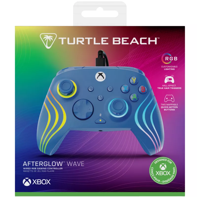 Gamepad Turtle Beach Afterglow Wave azul USB PC Xbox Series S X