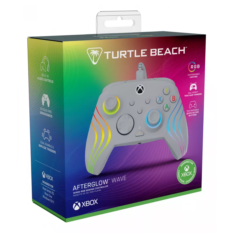 Gamepad Turtle Beach Afterglow Wave cinzento USB PC Xbox Series