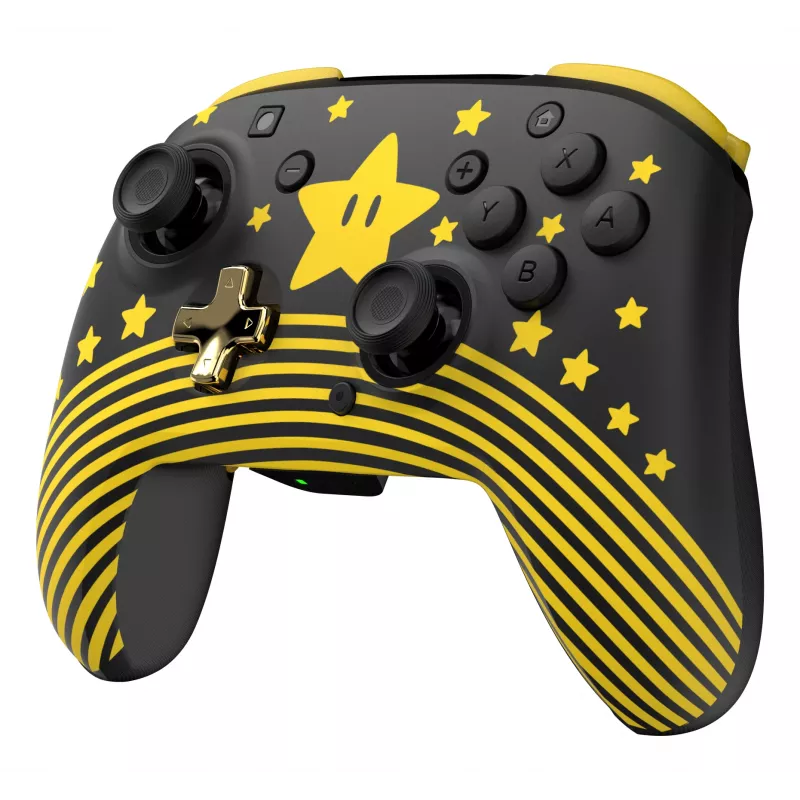 Comando sem fios Turtle Beach Rematch TBC-8101-75 para Nintendo Switch, Super Mario Star, preto/amarelo