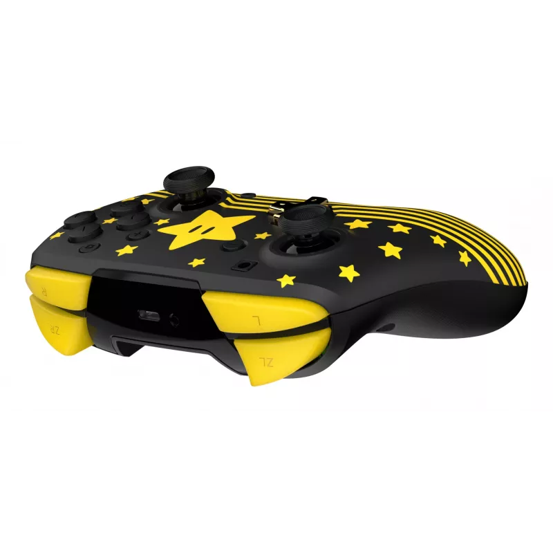 Comando sem fios Turtle Beach Rematch TBC-8101-75 para Nintendo Switch, Super Mario Star, preto/amarelo