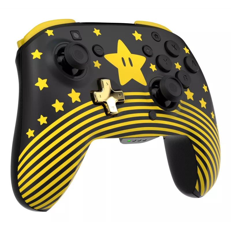 Comando sem fios Turtle Beach Rematch TBC-8101-75 para Nintendo Switch, Super Mario Star, preto/amarelo