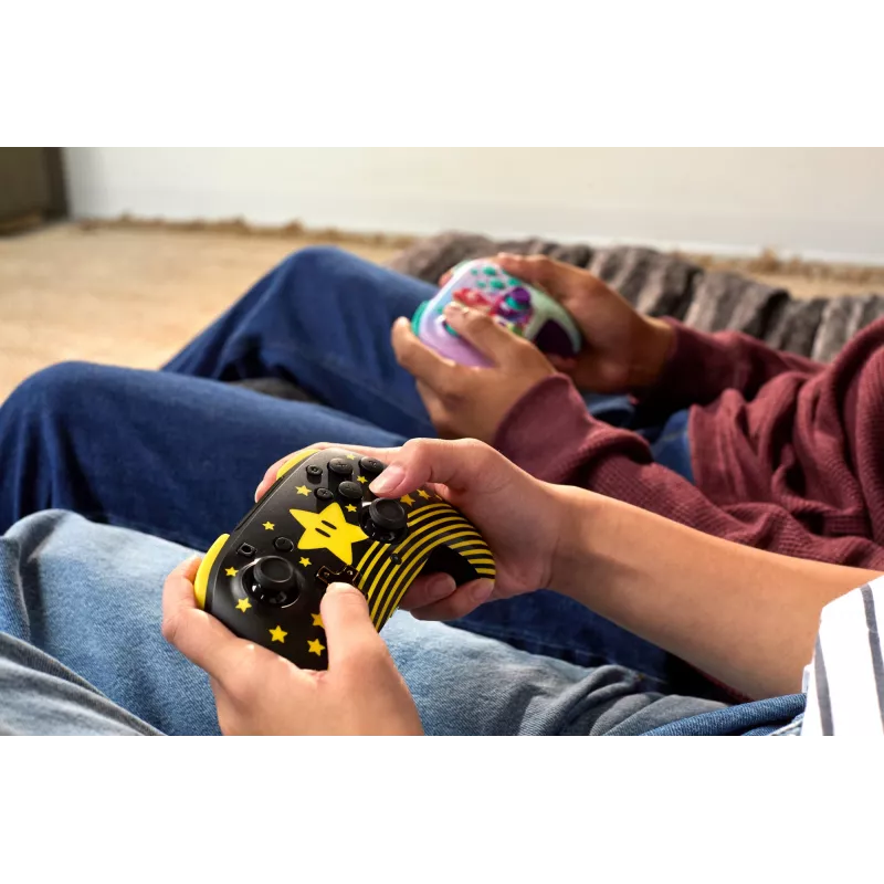 Comando sem fios Turtle Beach Rematch TBC-8101-75 para Nintendo Switch, Super Mario Star, preto/amarelo
