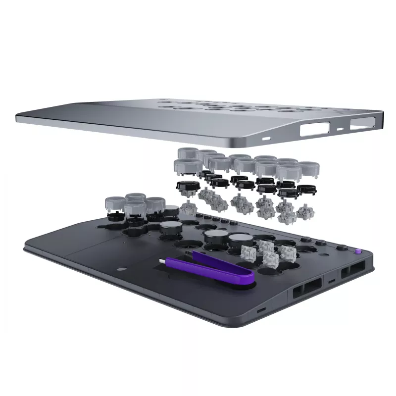 PDP Victrix Pro KO Leverless Fight Stick cinzento USB Fightstick PC, Xbox Series S, Xbox Series X