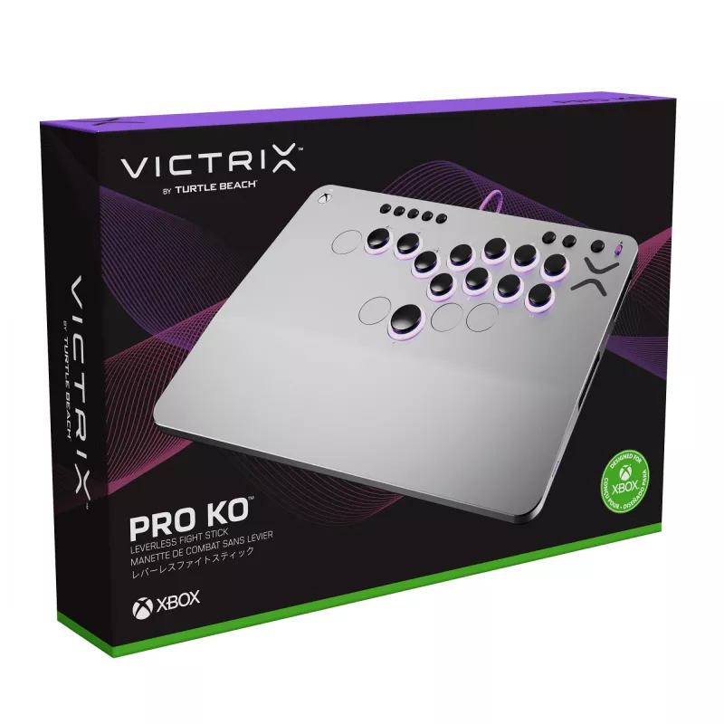 PDP Victrix Pro KO Leverless Fight Stick cinzento USB Fightstick PC, Xbox Series S, Xbox Series X