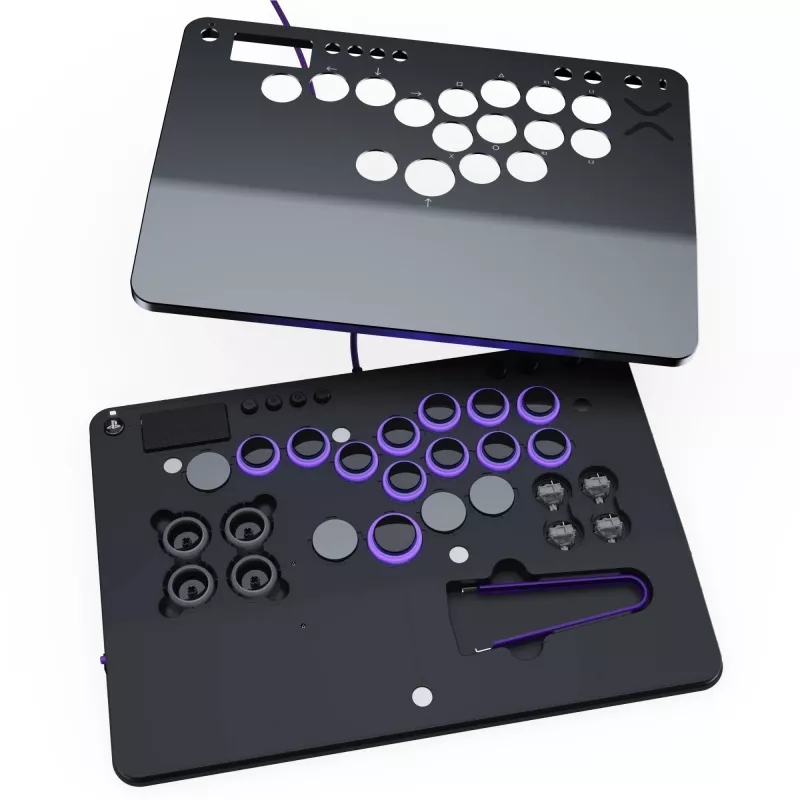 PDP Victrix Pro KO Leverless Fight Stick cinzento USB Fightstick PC, PlayStation 4, PlayStation 5