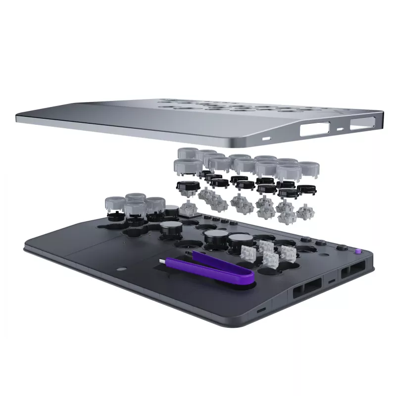 PDP Victrix Pro KO Leverless Fight Stick cinzento USB Fightstick PC, PlayStation 4, PlayStation 5