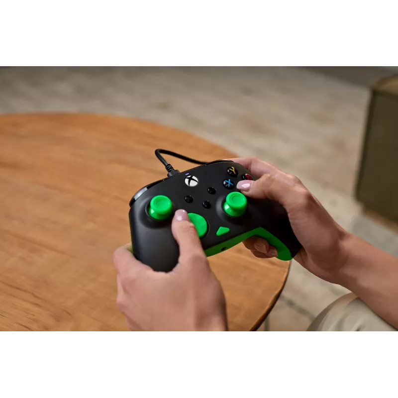 Gamepad Turtle Beach Rematch Core preto verde USB com fios PC Xbox