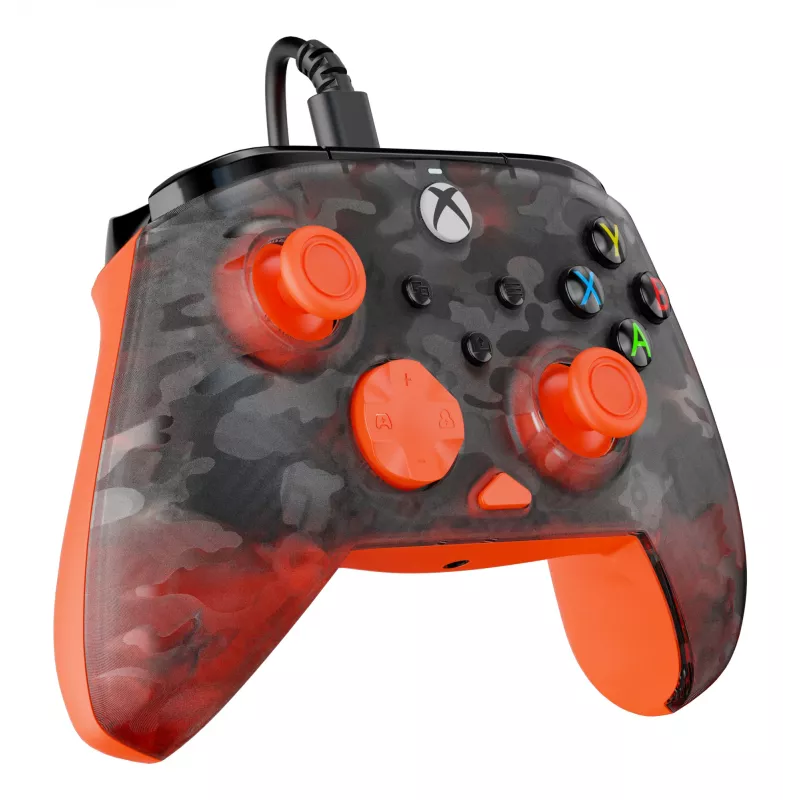 Gamepad Turtle Beach Rematch Core preto cinzento laranja USB com fios