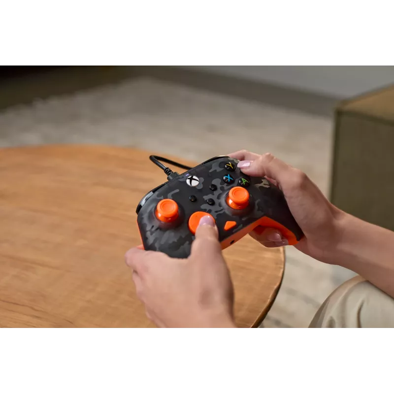 Gamepad Turtle Beach Rematch Core preto cinzento laranja USB com fios