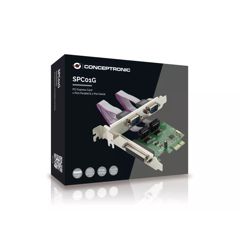 Placa Conceptronic PCI Express 1 porta paralela & 2 portas série