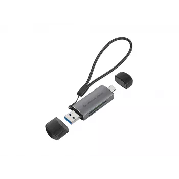 Leitor de cartões Conceptronic BIAN05G 2-em-1 USB 3.0 Dual Plug, SD/MicroSD 3.0, UHS-I
