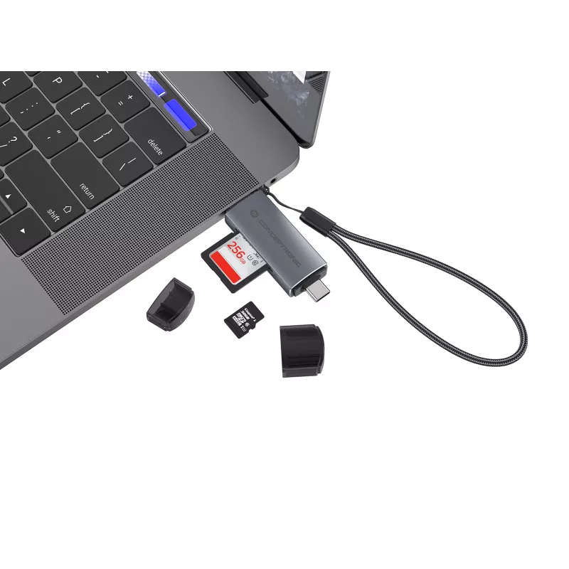 Leitor de cartões Conceptronic BIAN05G 2-em-1 USB 3.0 Dual Plug, SD/MicroSD 3.0, UHS-I