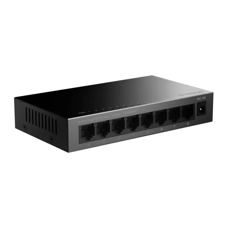 Switch de rede Strong SW8000M Gigabit Ethernet 8 portas 16 Gbit/s