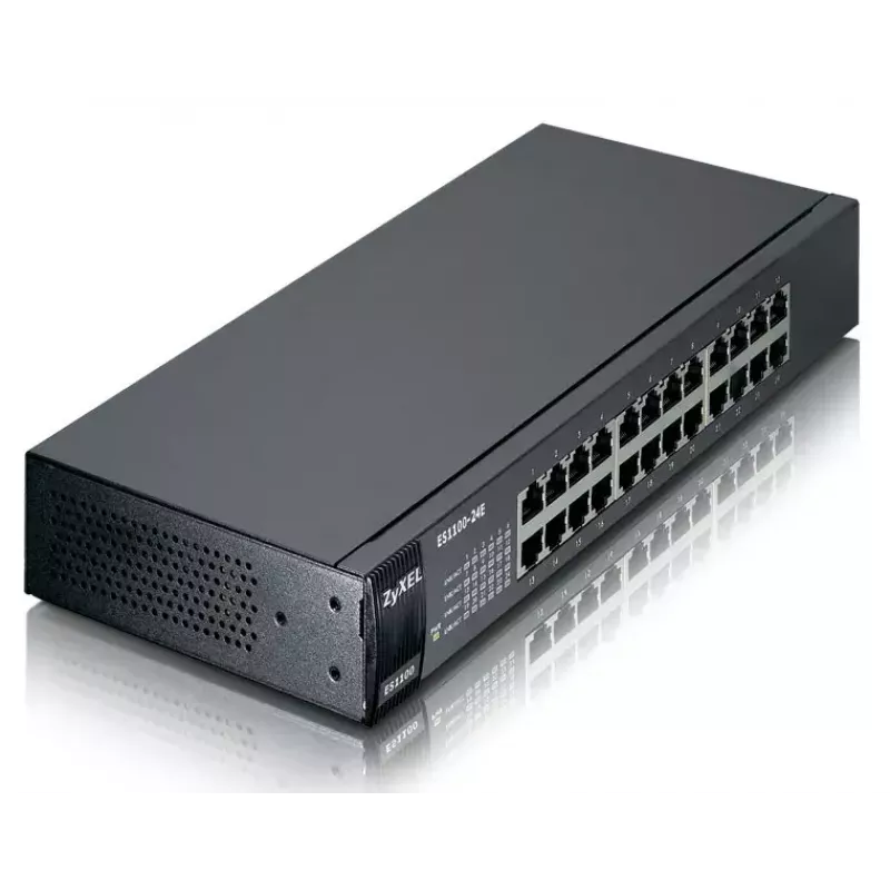 Switch não gerido Zyxel ES1100-24E 24 portas RJ-45 4.8 Gbit/s