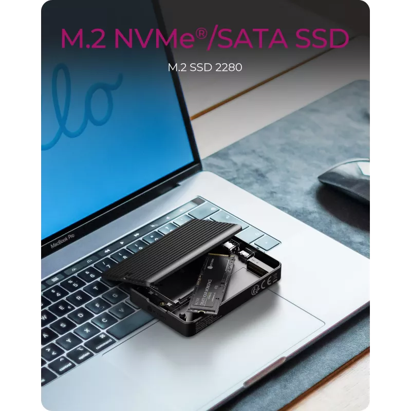 Caixa para SSD ICY BOX IB-CR601M-C31 preta M.2