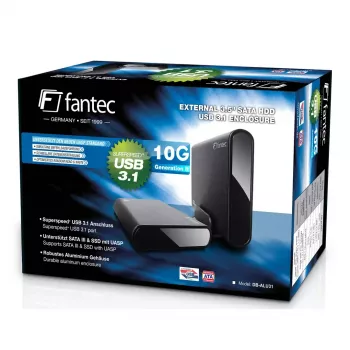 Caixa para HDD Fantec DB-ALU31 preta 3,5 polegadas