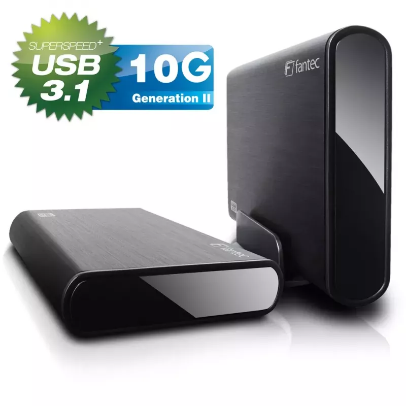 Caixa para HDD Fantec DB-ALU31 preta 3,5 polegadas
