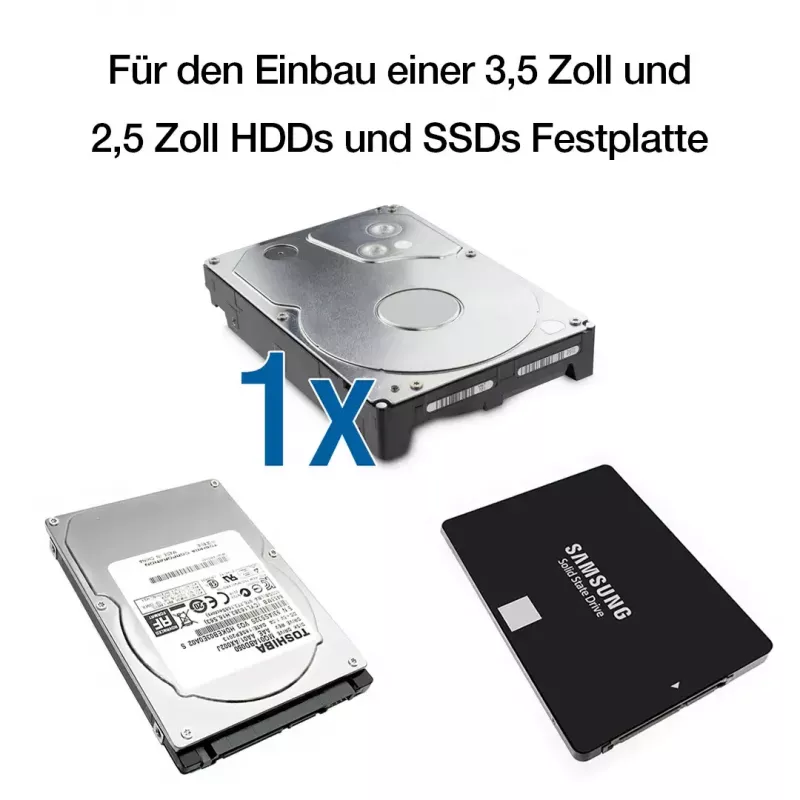 Caixa para HDD Fantec DB-ALU31 preta 3,5 polegadas